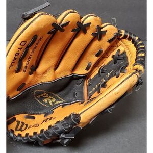 Wilson Leather T Ball Pro Split Hinge Glove Right Hand 10" Size MLBA2495 Tan&Blk